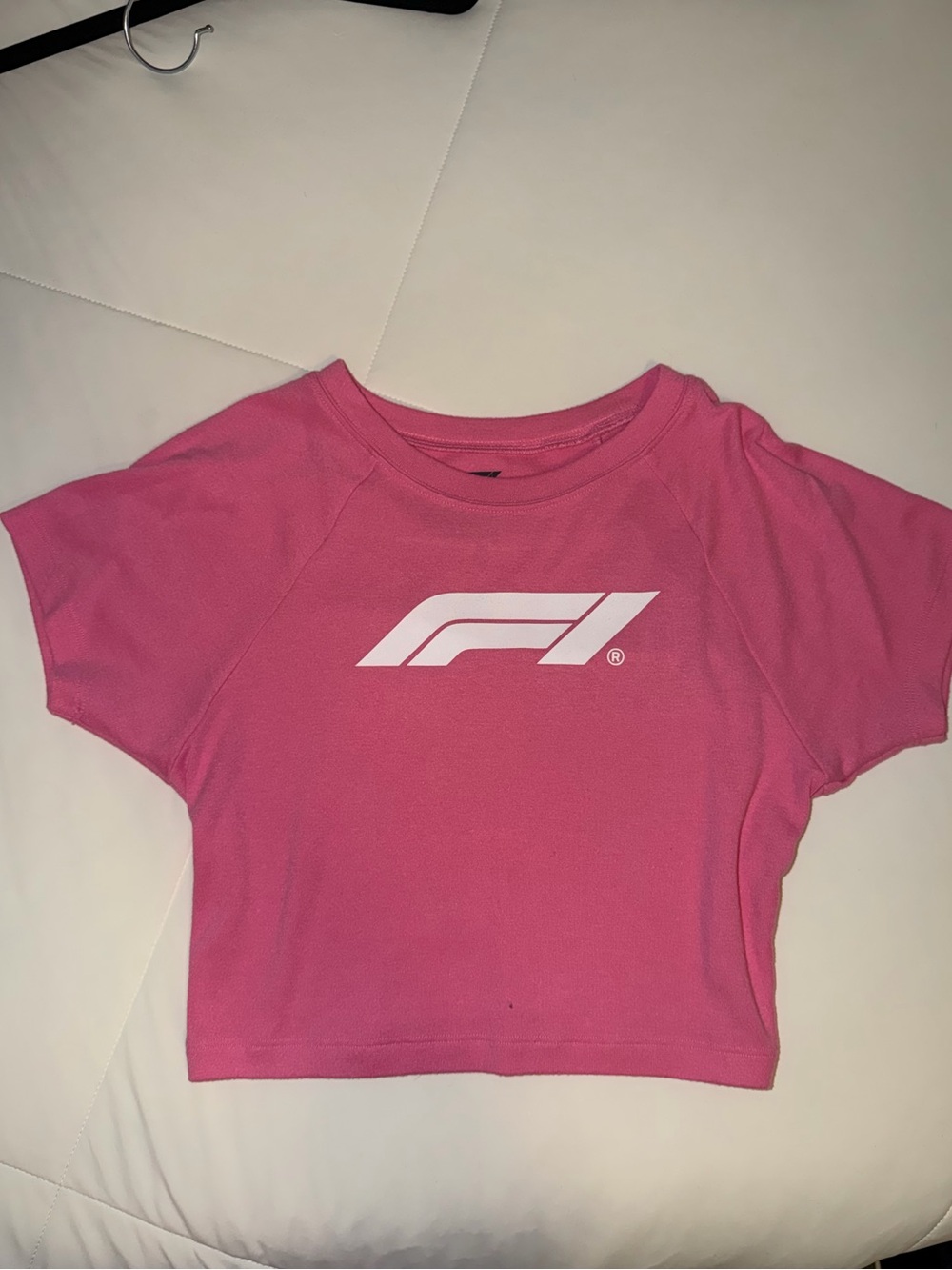 PacSun Pink F1 Logo Crop Tee